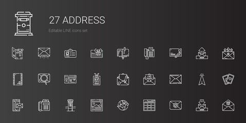 address icons set