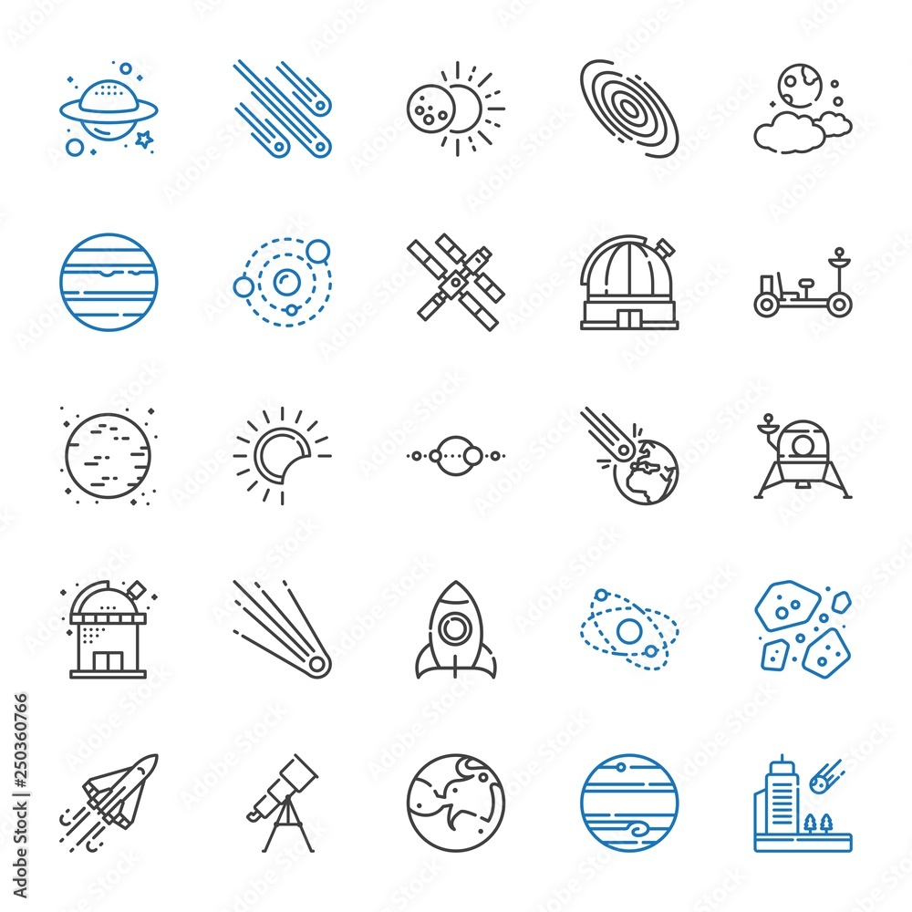 Canvas Prints astronomy icons set