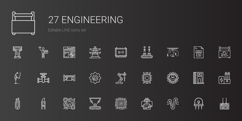 engineering icons set
