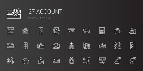 account icons set