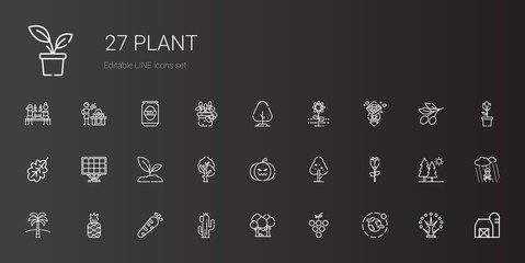 plant icons set