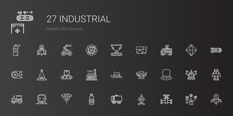 industrial icons set