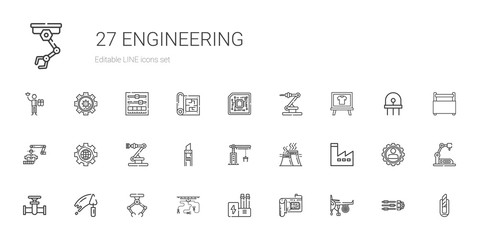 engineering icons set