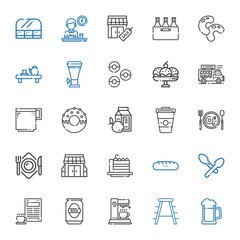 cafe icons set