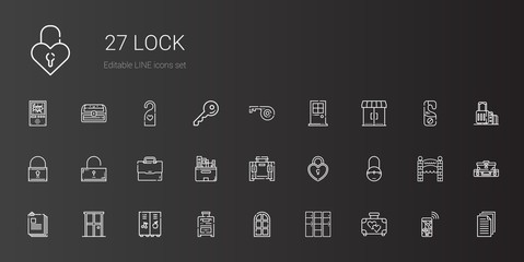 lock icons set