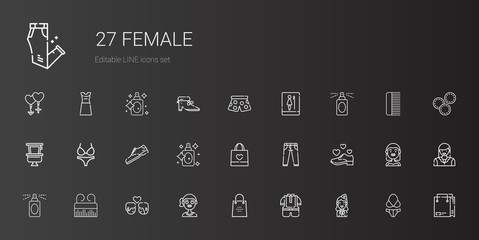 female icons set