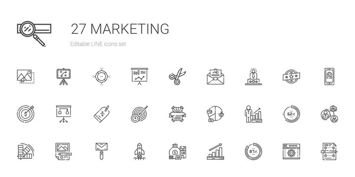 marketing icons set