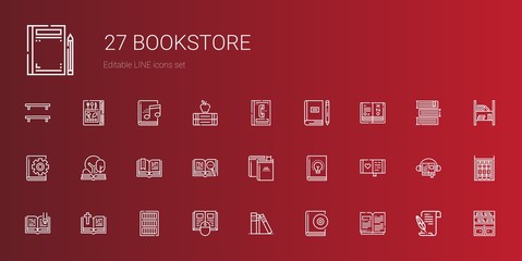 bookstore icons set