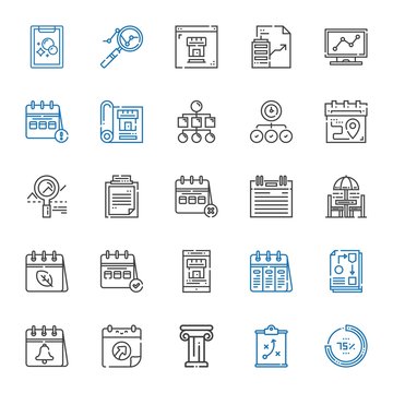 plan icons set