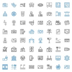 camera icons set