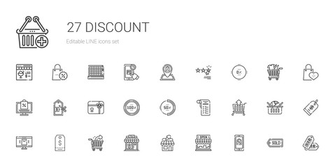 discount icons set