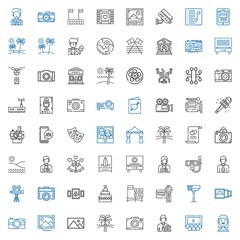 camera icons set