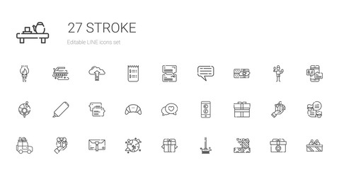 stroke icons set