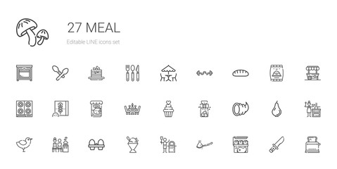 meal icons set