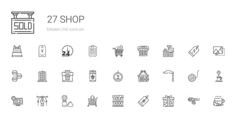 shop icons set