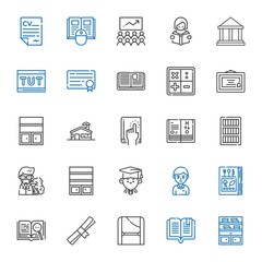 university icons set