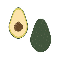 Whole avocado and a half.
