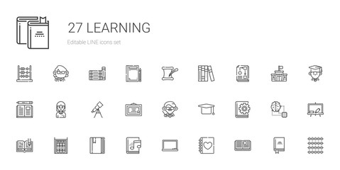 learning icons set