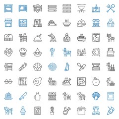cooking icons set