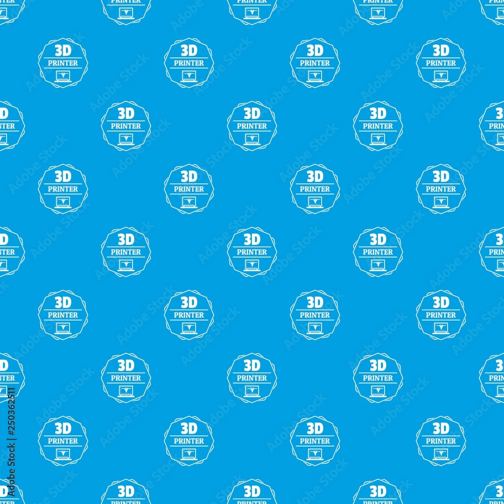 Poster modeling 3d printing pattern vector seamless blue repeat for any use