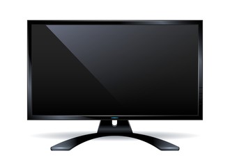 Monitor frame isolated on white