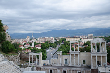 Fototapeta na wymiar Town of Plovdiv in Bulgaria, European capital of culture