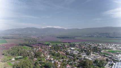 The north Israel landscape. Mount Hermon