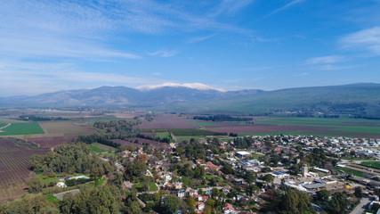 The north Israel landscape. Mount Hermon