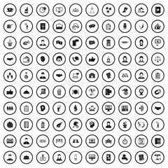 100 coherence icons set in simple style for any design vector illustration
