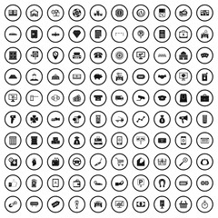 100 coin icons set in simple style for any design vector illustration