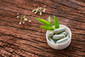 herbal medicine with herb for healthy lifestyle 