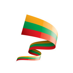 Lithuania flag, vector illustration on a white background.