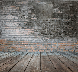 old room with brick wall