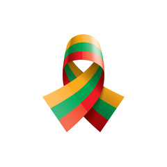 Lithuania flag, vector illustration on a white background.