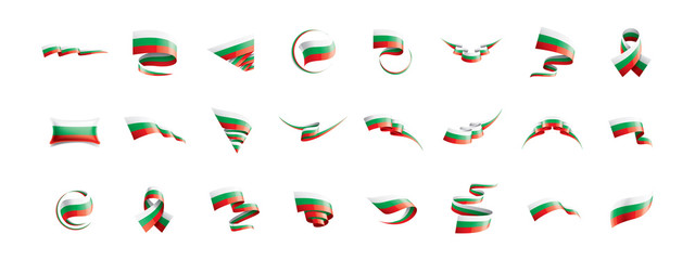 Fototapeta na wymiar Bulgaria flag, vector illustration on a white background