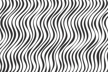 Black and white abstract wavy background. Geometric
