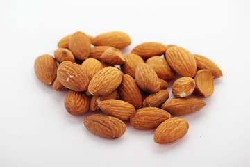 Almond at white background