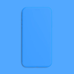 Smartphone Mockup blue color isolated