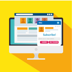 computer with social profile and community message