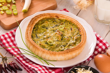 Leek quiche.