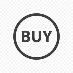 Buy button. Text. Vector on transparent background