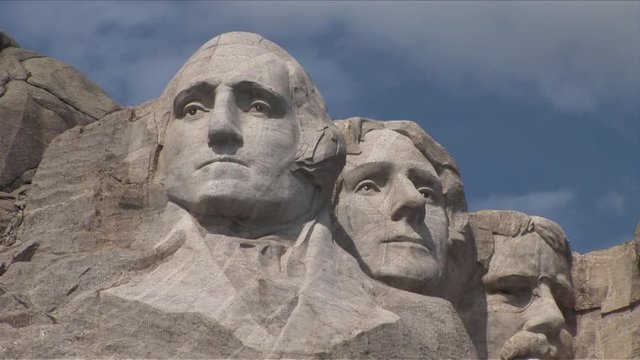 View of Mount Rushmore National Memorial in South Dakota United States