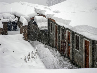 Snow fall in the Chitral valley