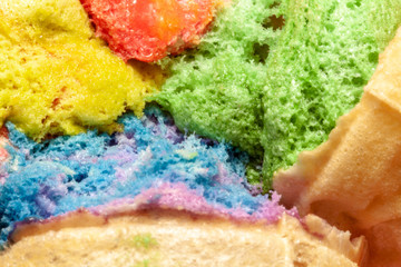 Fototapeta na wymiar Colorful cotton candy as background, closeup