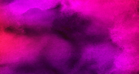 Vivid painted neon pink and red watercolor background. Paper textured aquarelle canvas for modern creative design. Abstract cosmic magenta hand drawn multicolor texture water color illustration