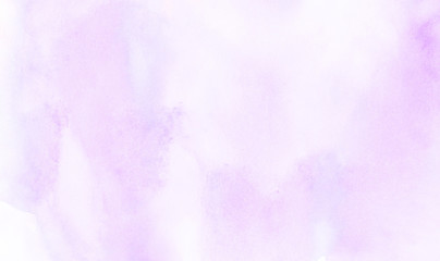 Abstract grunge violet gradient violet water color artistic brush paint splash background. Vintage light purple watercolor paint hand drawn illustration with paper grain texture for aquarelle design.