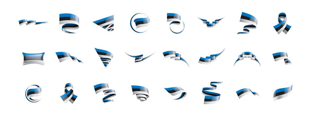 Estonia flag, vector illustration on a white background