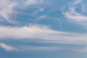 Light blue sky and line clouds natural patterns with breeze  for background