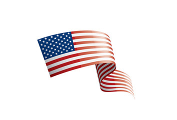 USA flag, vector illustration on a white background