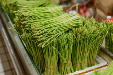 Huge bunches of asparagus